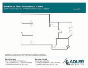 9050 Pines Blvd, Pembroke Pines, FL à louer Plan d’étage– Image 1 sur 2