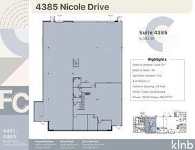 4351-4395 Nicole Dr, Lanham, MD à louer Plan d’étage– Image 1 sur 1