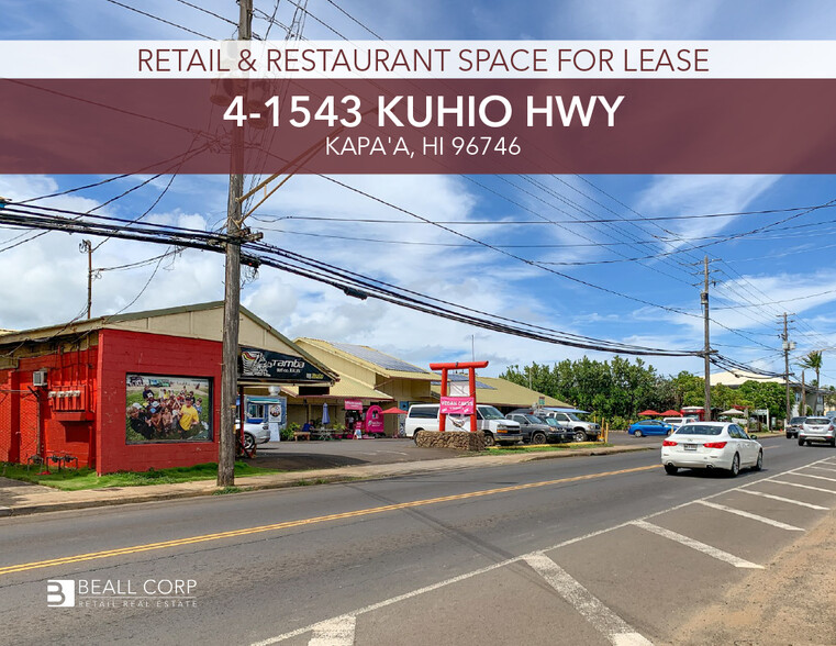4-1543 Kuhio Hwy, Kapaa, HI à louer - Photo de l’immeuble – Image 1 sur 12