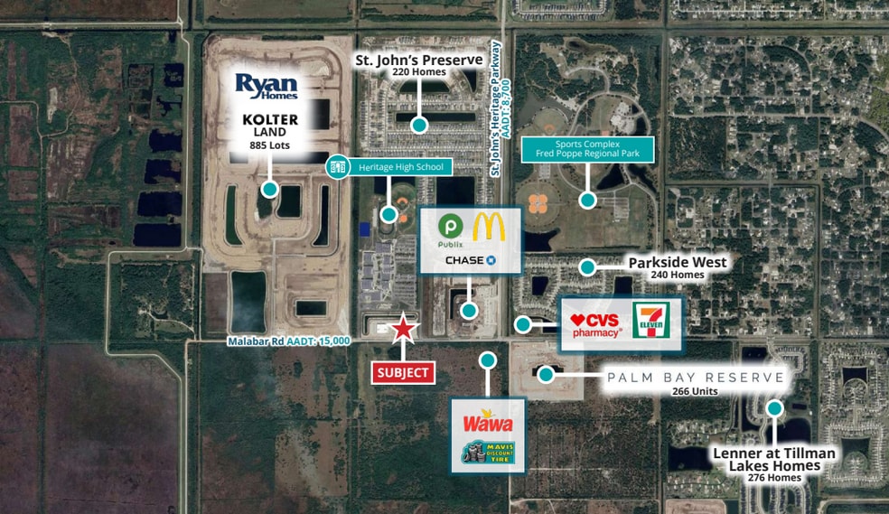 2351 Malabar Rd, Palm Bay, FL à vendre - Aérien – Image 2 sur 3