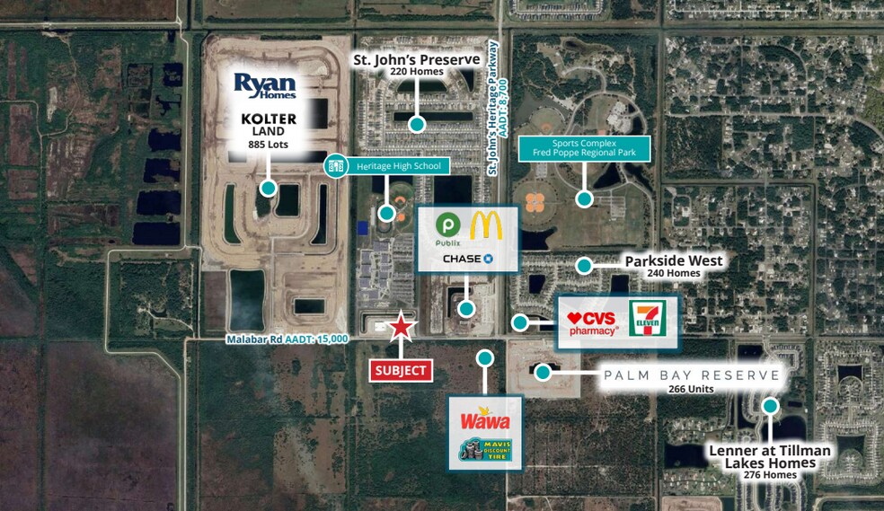 2351 Malabar Rd, Palm Bay, FL à vendre - Aérien – Image 2 sur 3