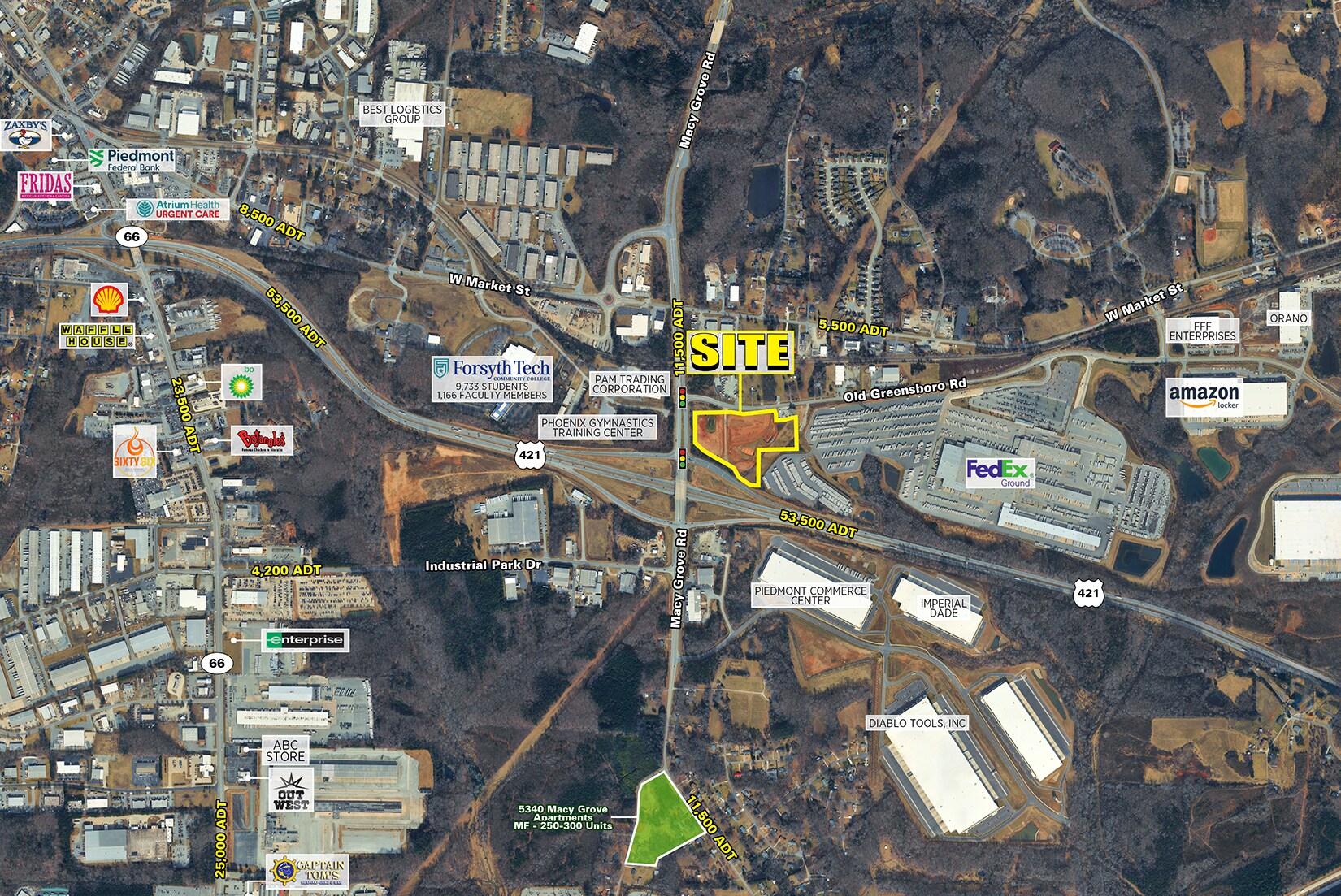 1210 Old Greensboro Rd, Kernersville, NC à vendre Aérien– Image 1 sur 4