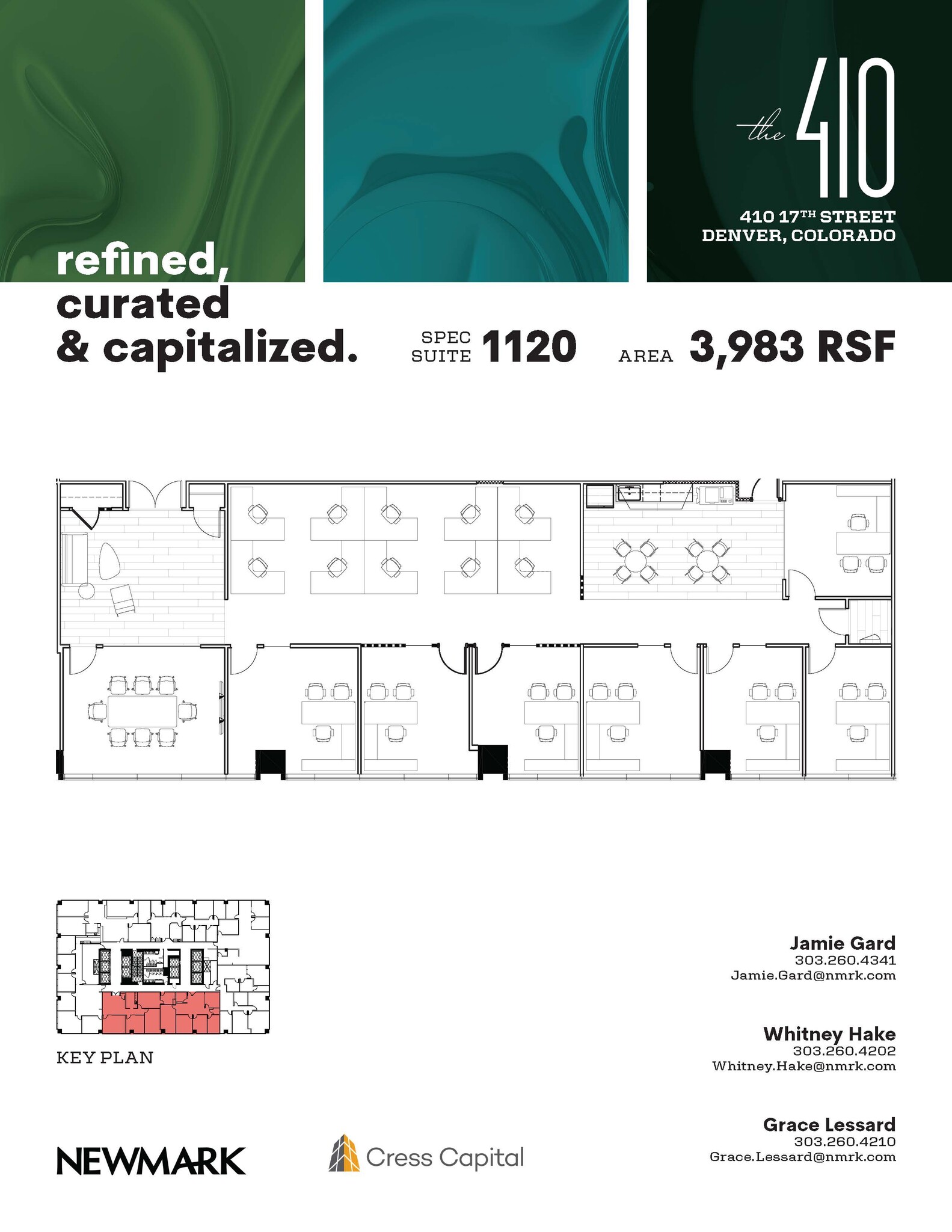 410 17th St, Denver, CO à louer Plan d’étage– Image 1 sur 1