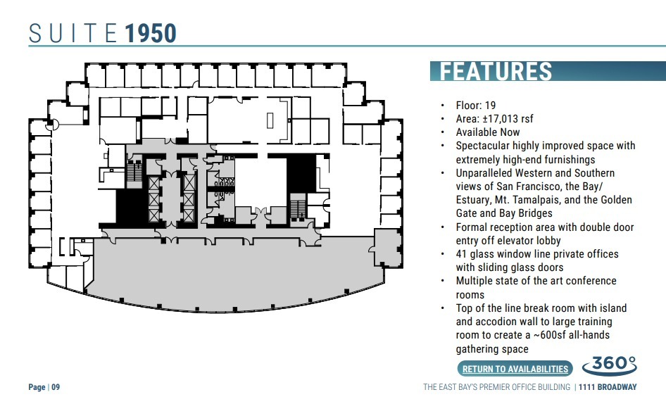 1111 Broadway, Oakland, CA à louer Plan d’étage– Image 1 sur 1