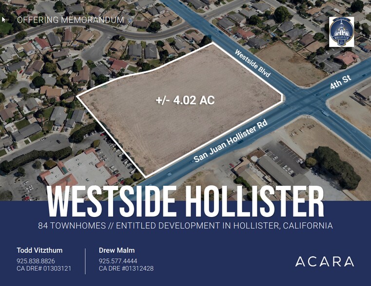 4th Street, Hollister, CA à vendre - Photo de l’immeuble – Image 1 sur 7