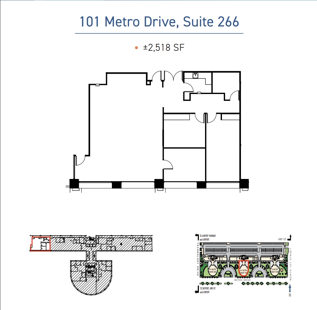 83-101 Metro Dr, San Jose, CA à louer Plan d’étage– Image 1 sur 1
