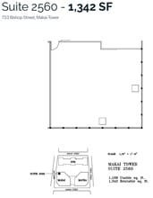 733 Bishop St, Honolulu, HI à louer Plan d’étage– Image 1 sur 1