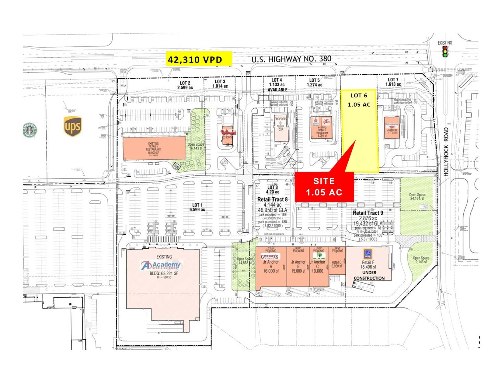 1895 University Dr, Frisco, TX à louer Plan de site– Image 1 sur 6