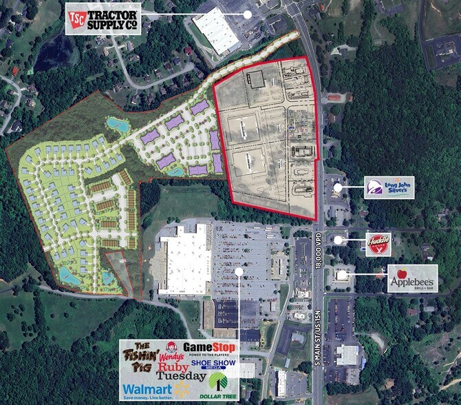 1703 S Main St, Farmville, VA à louer - Plan de site – Image 2 sur 4