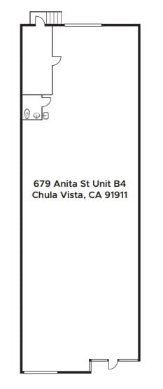 675 Anita St, Chula Vista, CA à louer Plan d’étage– Image 1 sur 2