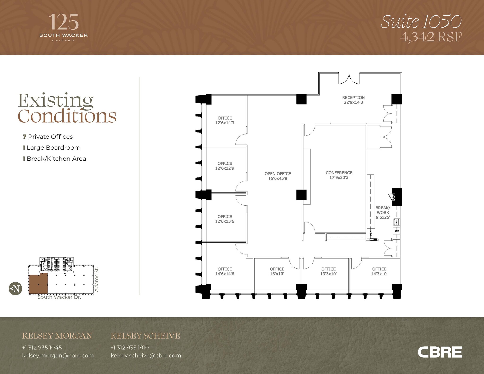 125 S Wacker Dr, Chicago, IL à vendre Plan d’étage– Image 1 sur 5