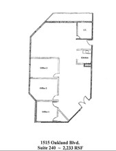 1515 Oakland Blvd, Walnut Creek, CA à louer Plan d’étage– Image 2 sur 2