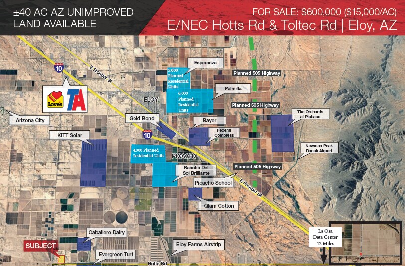 NEC Hotts Rd & Toltec Rd rd, Eloy, AZ à vendre Photo principale– Image 1 sur 2