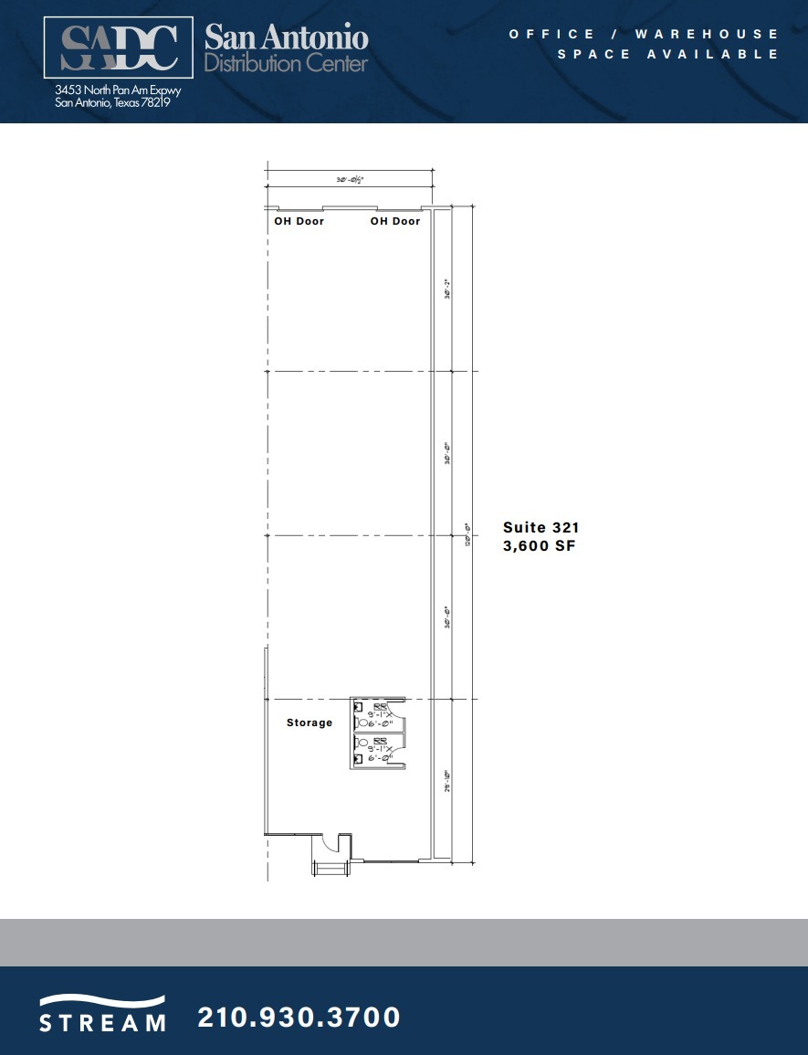 3453 IH-35 N, San Antonio, TX à louer Plan d’étage– Image 1 sur 1