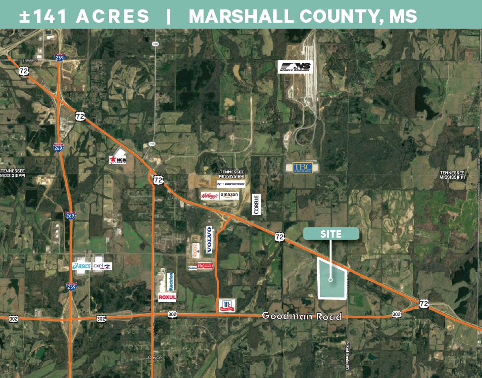 0 Hwy 72, Byhalia, MS à vendre Aérien– Image 1 sur 2