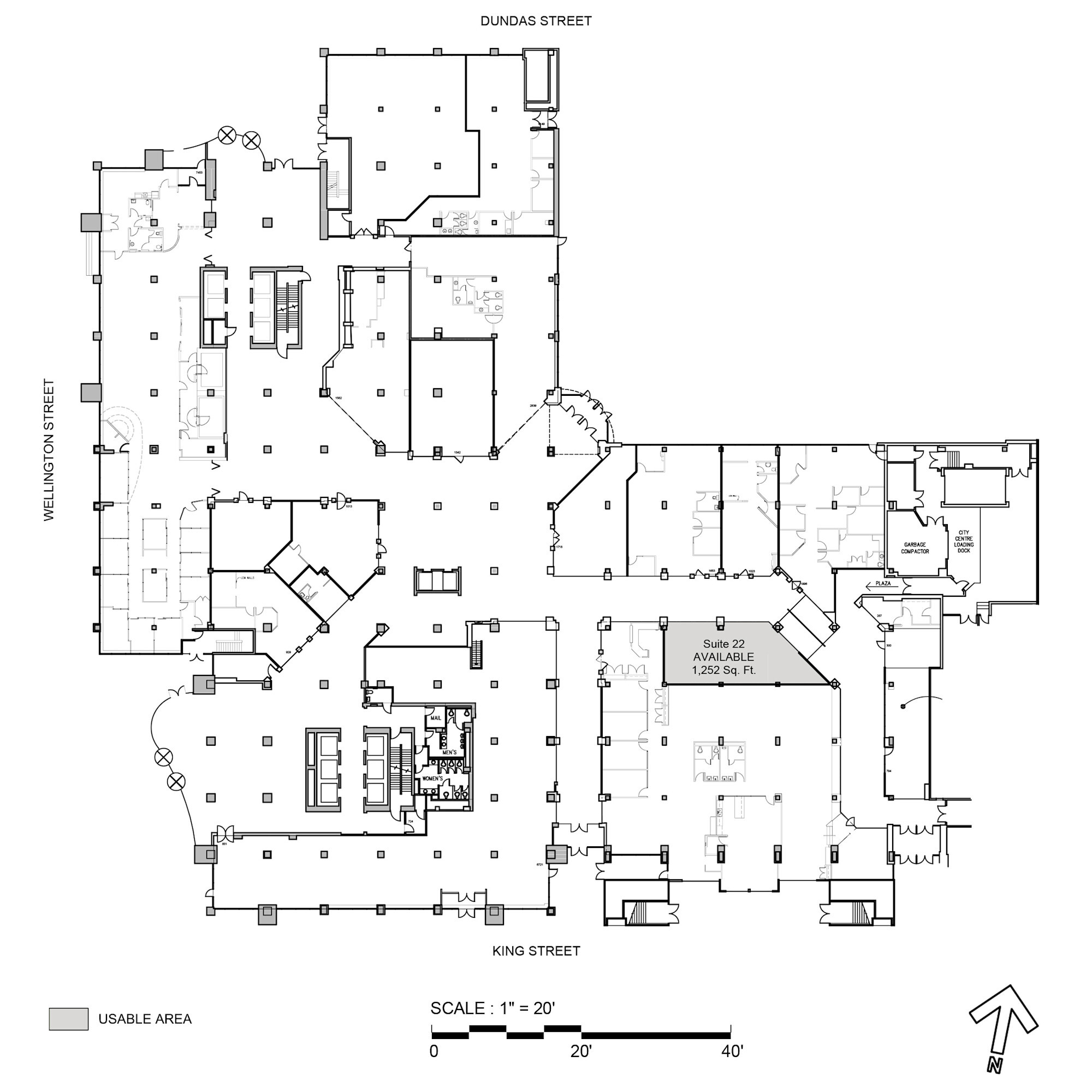 380 Wellington St, London, ON à louer Plan d’étage– Image 1 sur 1