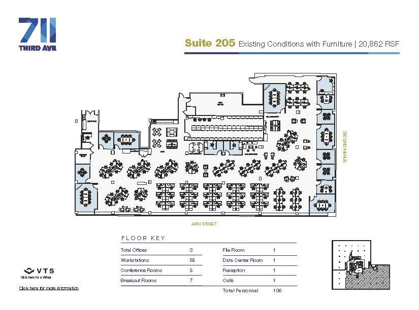 711 Third Ave, New York, NY à louer Plan d’étage– Image 1 sur 1