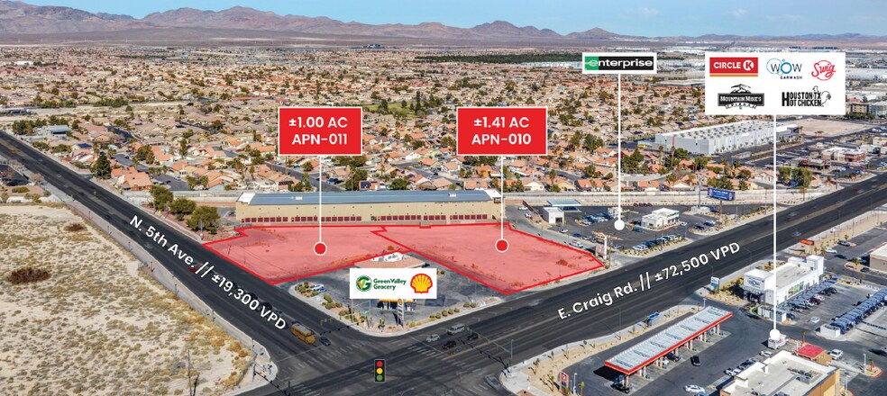 NEC Craig & 5th St, North Las Vegas, NV à louer - Aérien – Image 2 sur 4
