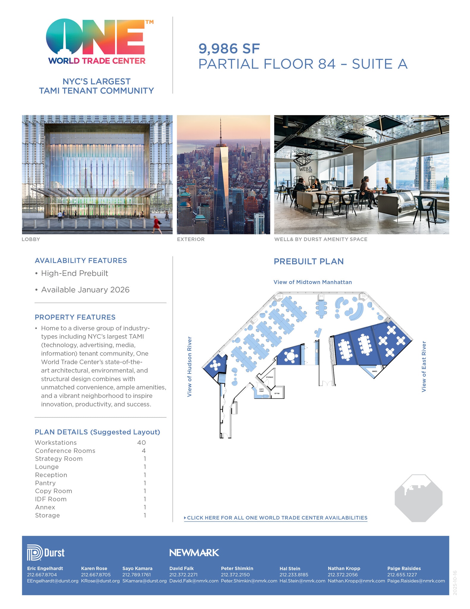 One World Trade Center, New York, NY à louer Photo intérieure– Image 1 sur 1