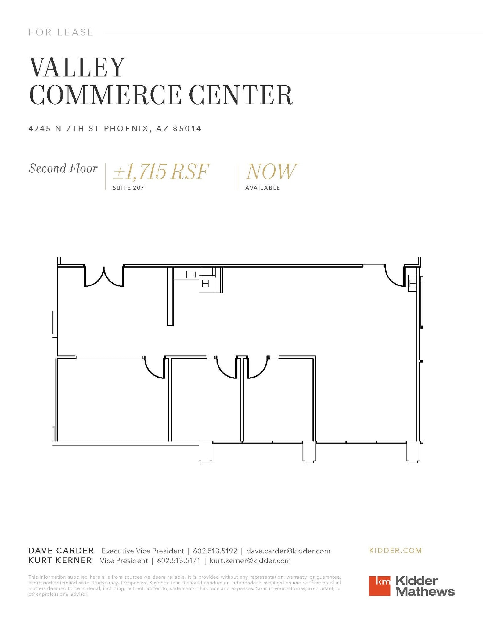 4745 N 7th St, Phoenix, AZ à louer Plan d’étage– Image 1 sur 1