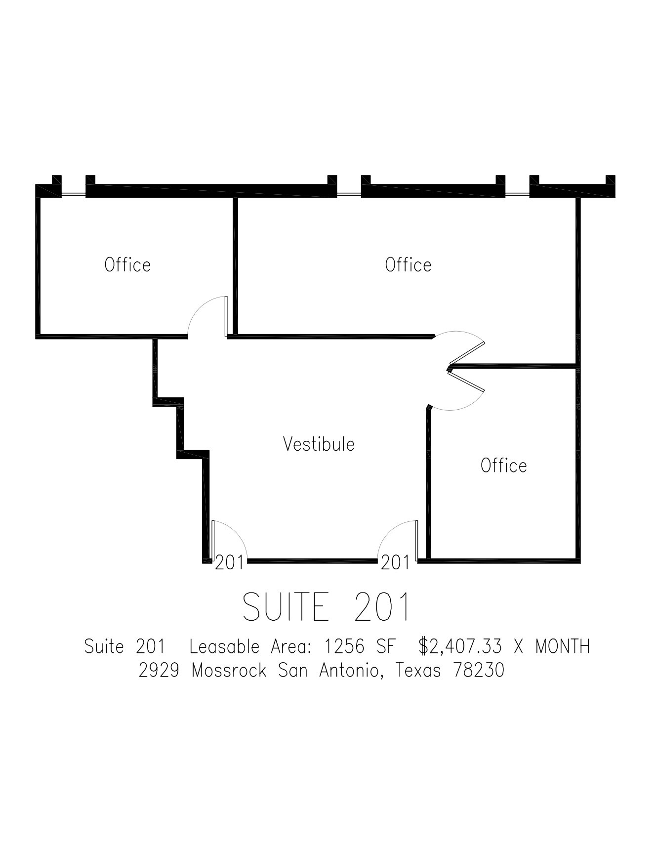 2929 Mossrock Dr, San Antonio, TX à louer Plan d’étage– Image 1 sur 1