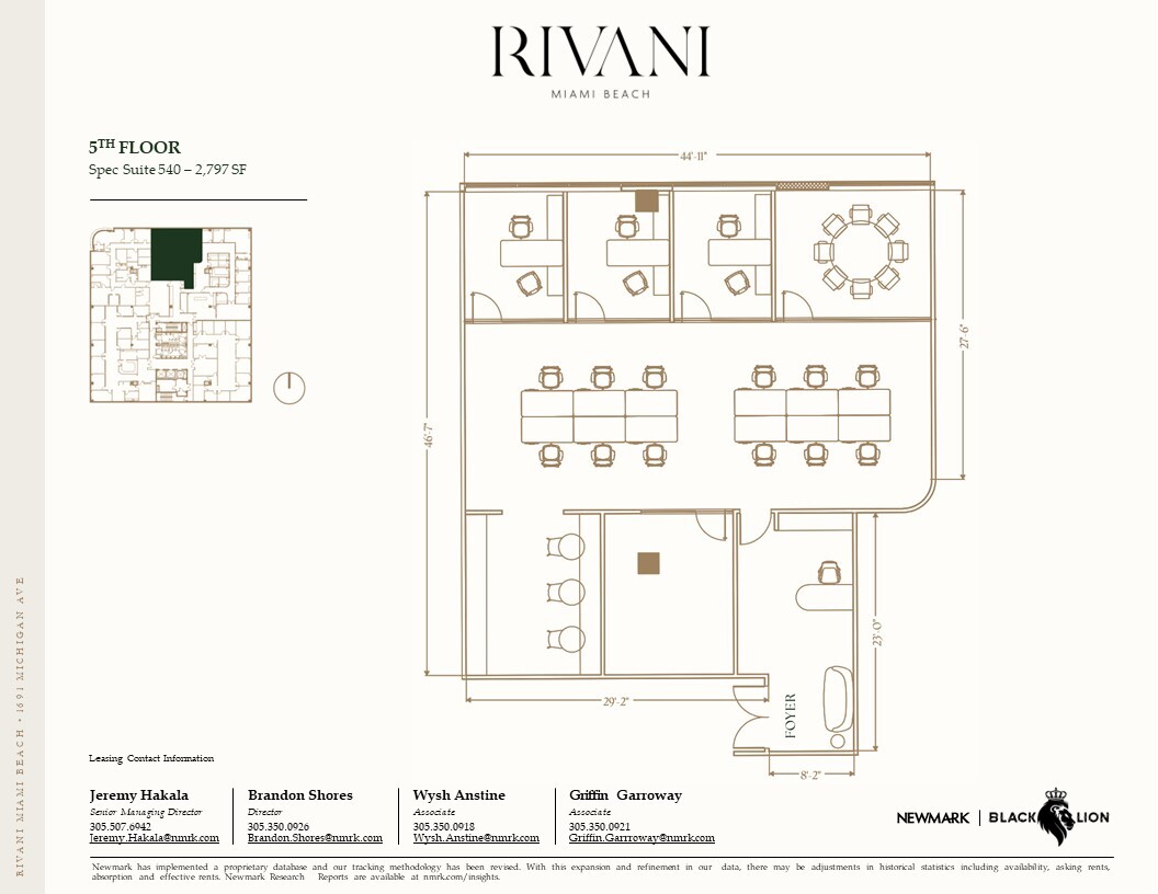 1691 Michigan Ave, Miami Beach, FL à louer Plan d’étage– Image 1 sur 1