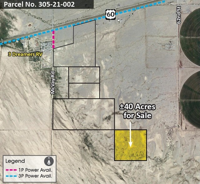 US-60 & McVay Rd, Bouse, AZ à vendre - Photo de l’immeuble – Image 1 sur 2