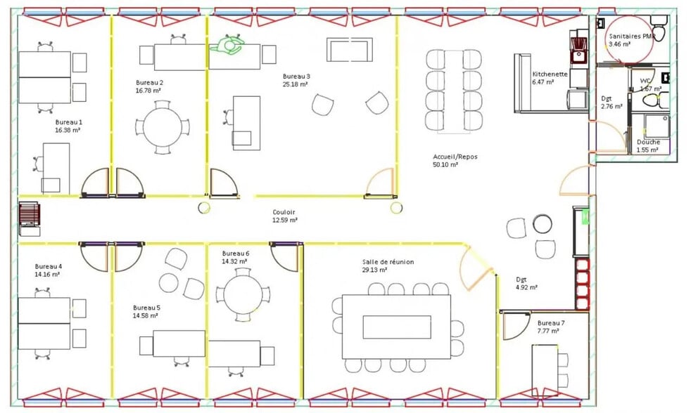 Bureau dans Rennes à louer - Plan d’étage – Image 2 sur 4