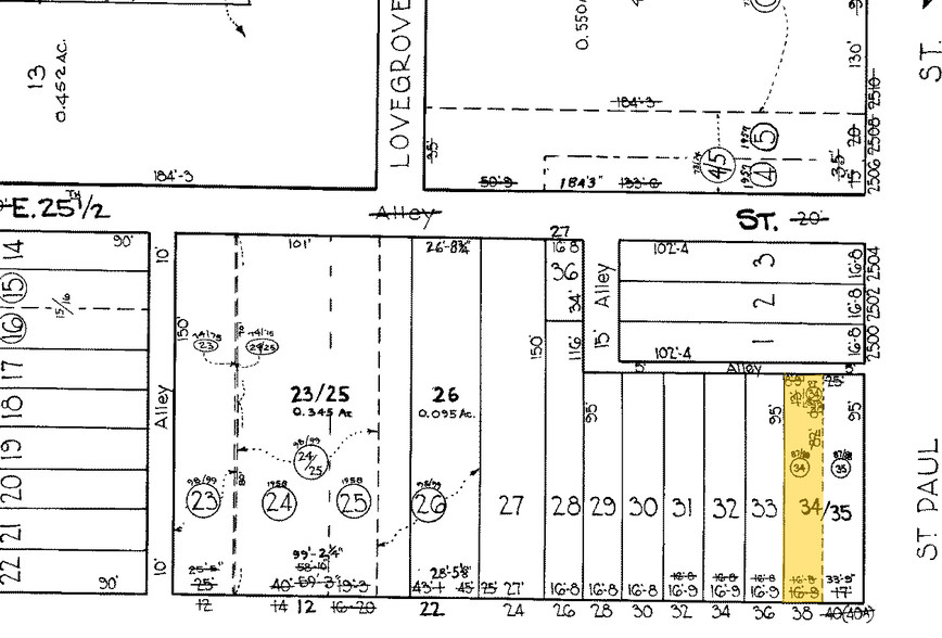 38-40 E 25th St, Baltimore, MD à louer - Plan cadastral – Image 3 sur 8