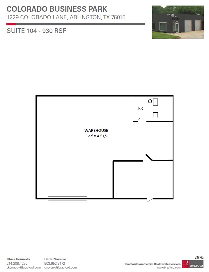 1229 Colorado Ln, Arlington, TX à louer Plan d’étage– Image 1 sur 1