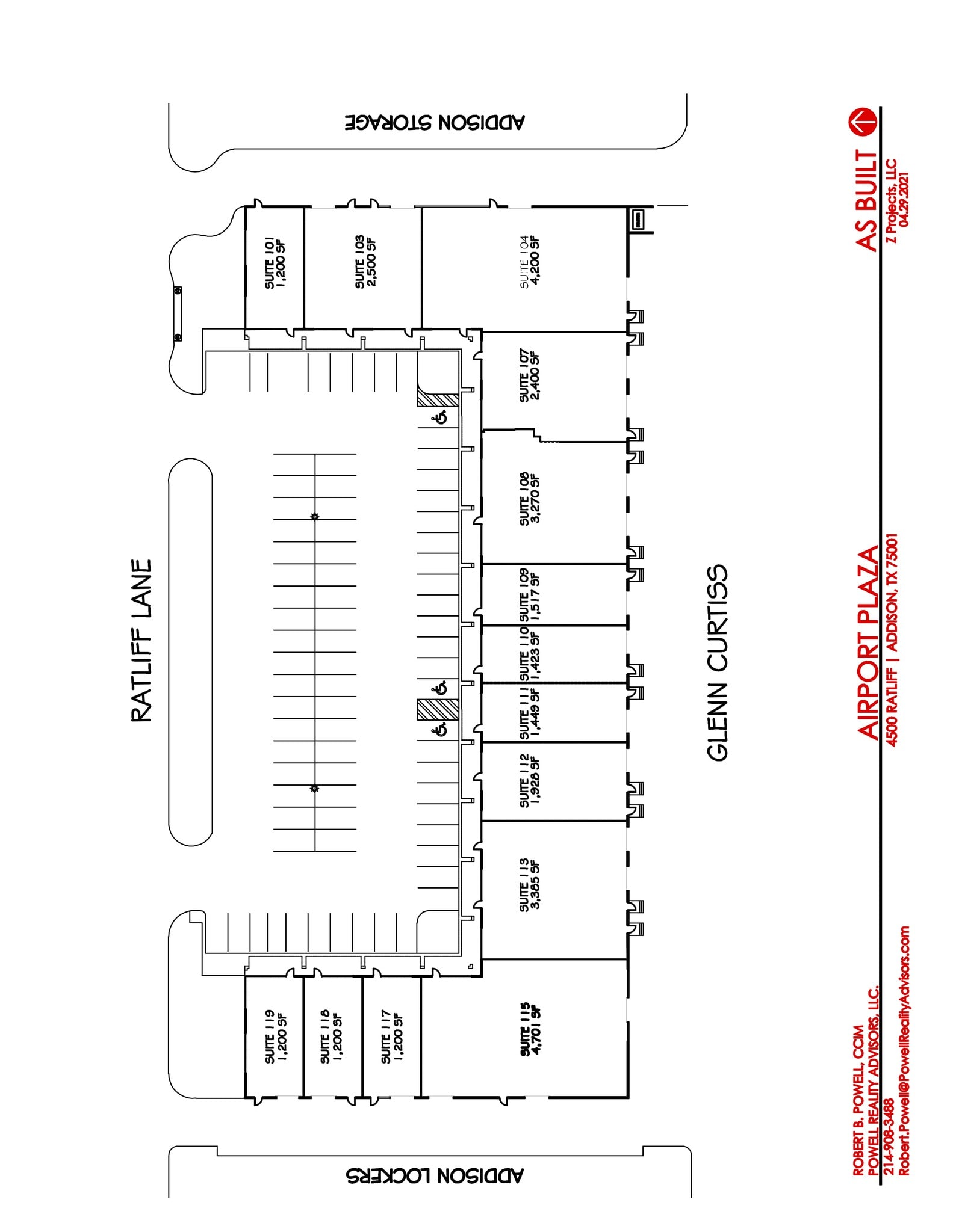 4500 Ratliff Ln, Addison, TX à louer Plan de site– Image 1 sur 1