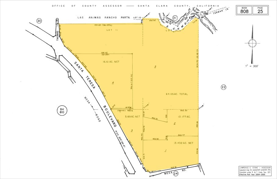 Santa Teresa Blvd, Gilroy, CA à vendre - Plan cadastral – Image 2 sur 2
