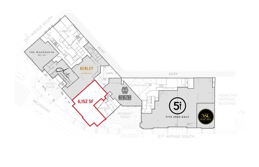 905 20th Ave S, Nashville, TN à louer - Plan de site – Image 1 sur 5