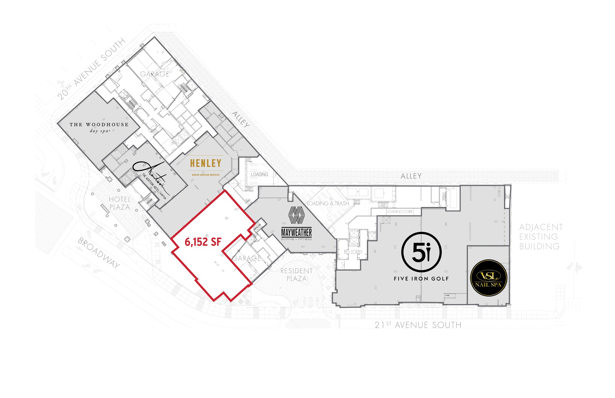 905 20th Ave S, Nashville, TN à louer Plan de site– Image 1 sur 6