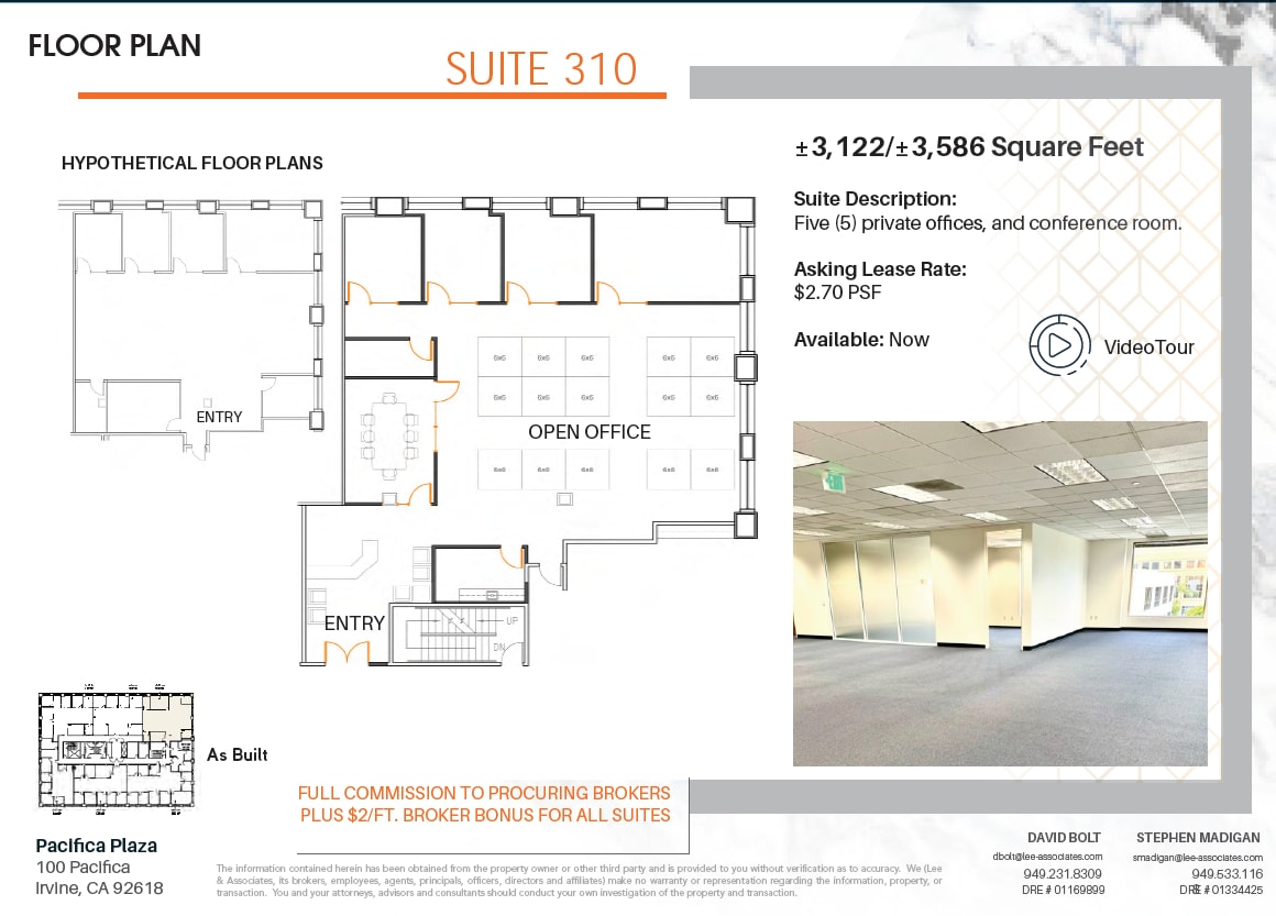100 Pacifica, Irvine, CA à louer Plan d’étage– Image 1 sur 1