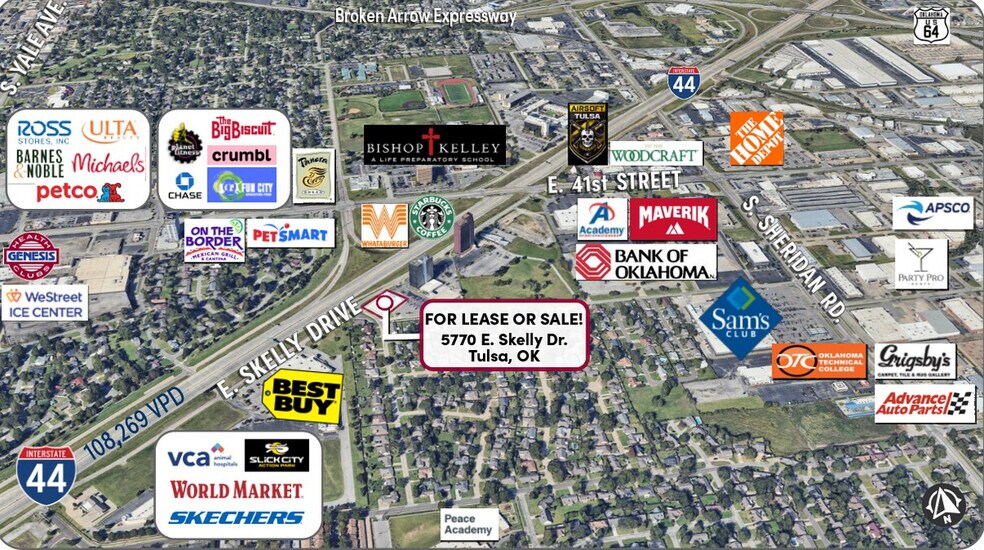 5770 E Skelly Dr, Tulsa, OK à louer - Aérien – Image 3 sur 20