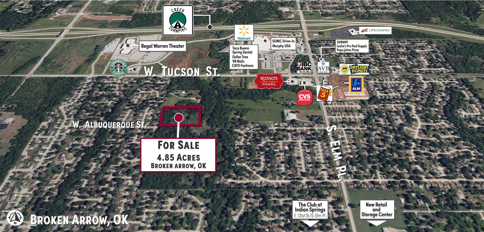 S 121st Street West of Elm, Broken Arrow, OK à vendre Aérien– Image 1 sur 5
