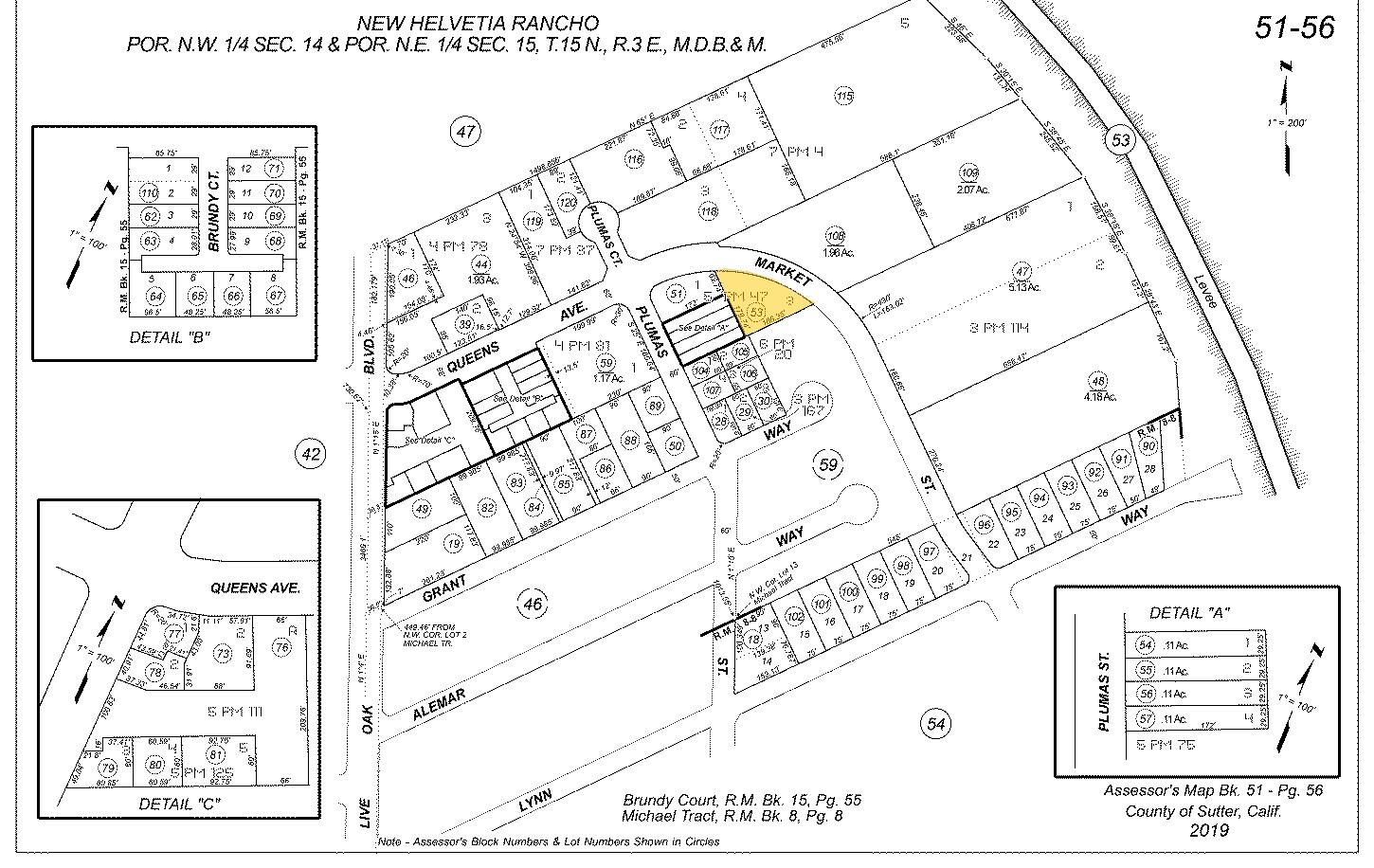 1466 Market St, Yuba City, CA à vendre Plan cadastral– Image 1 sur 2
