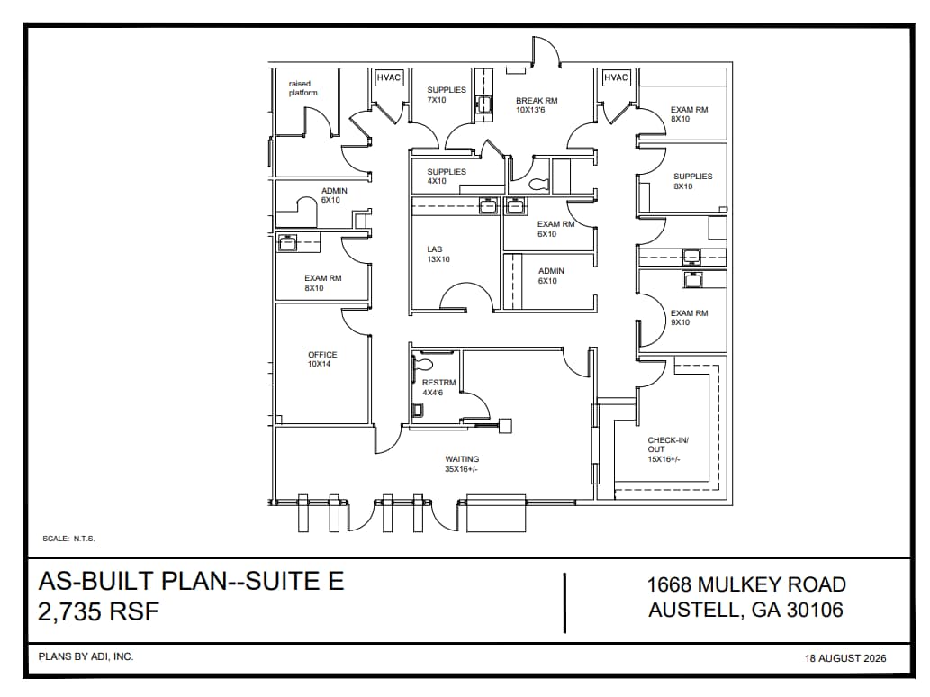 1668 Mulkey Rd, Austell, GA à louer Plan d’étage– Image 1 sur 1