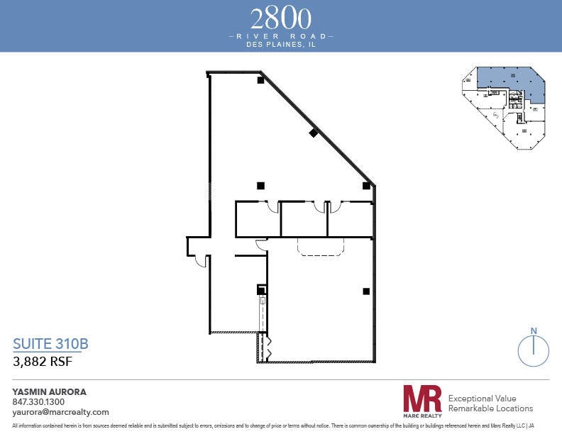 2800 S River Rd, Des Plaines, IL à louer Plan d’étage– Image 1 sur 1