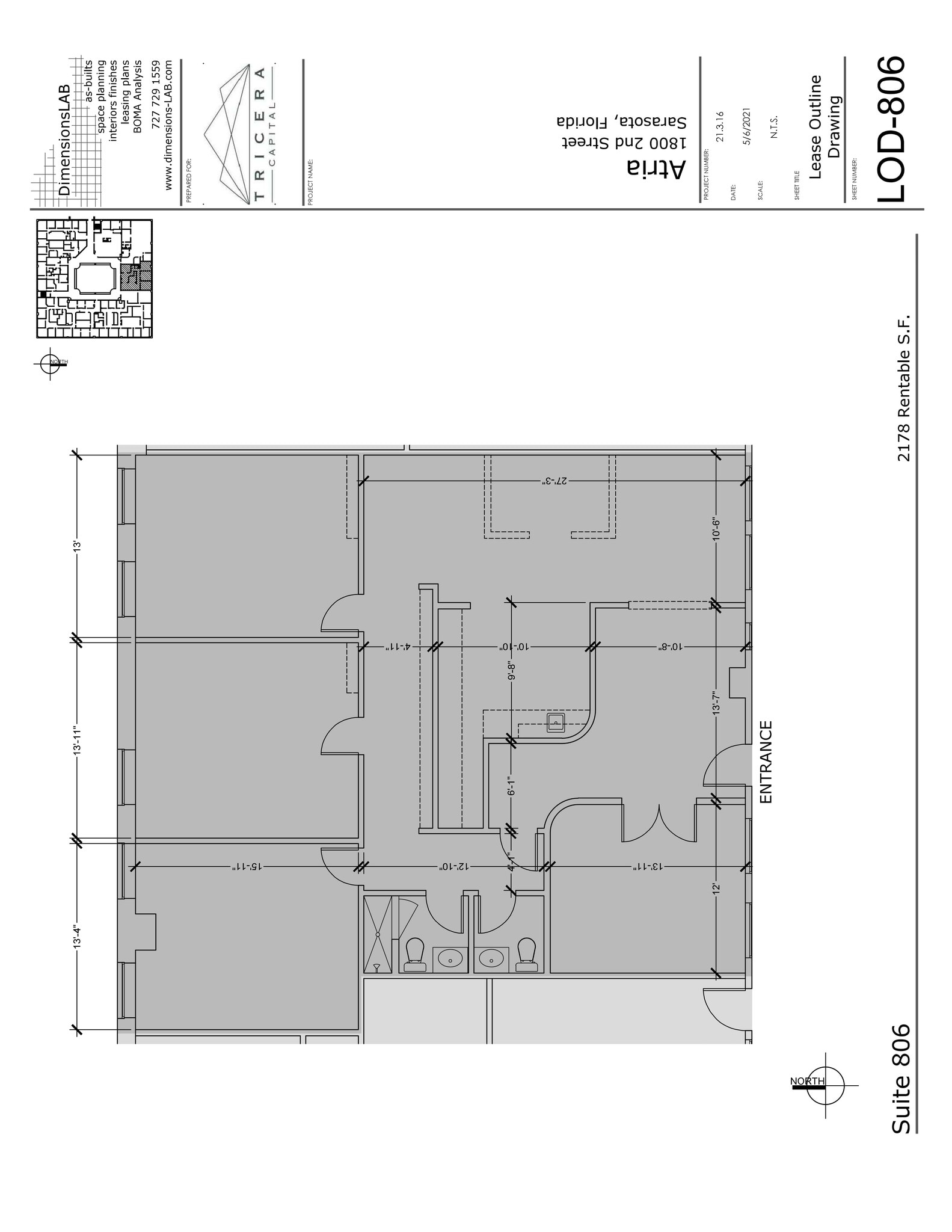 1800 2nd St, Sarasota, FL à louer Plan de site– Image 1 sur 1