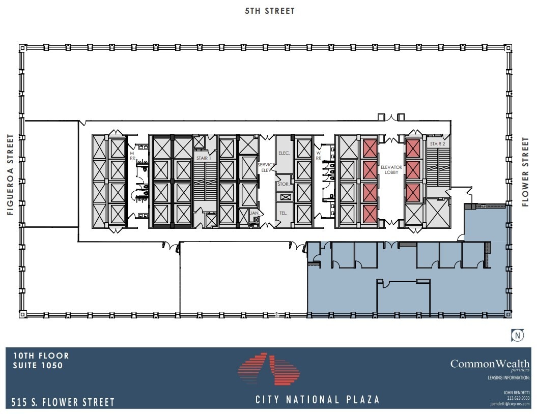 515 S Flower St, Los Angeles, CA à louer Plan d’étage– Image 1 sur 1