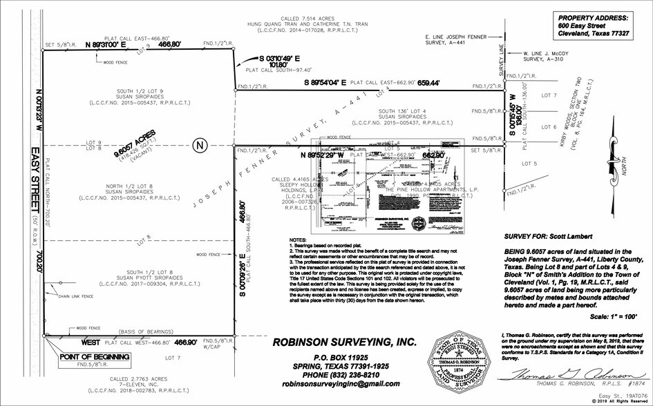 520 Easy St, Cleveland, TX à vendre - Plan cadastral – Image 2 sur 2