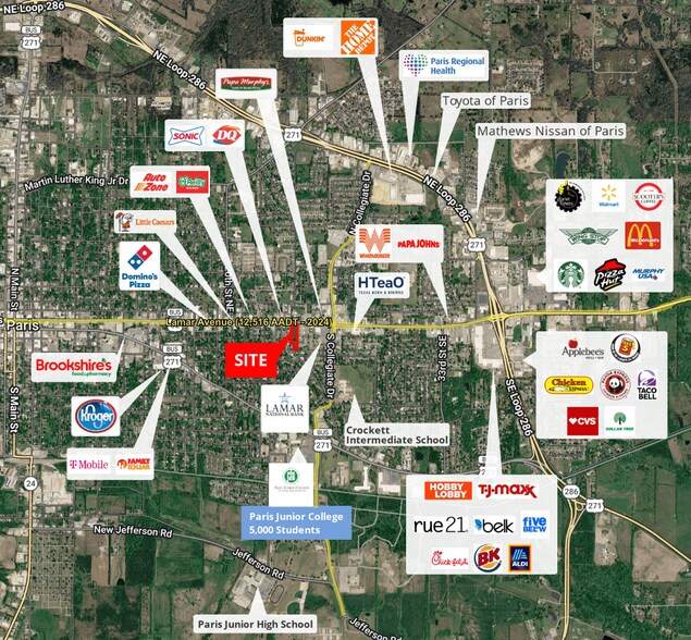 2500 Lamar Ave, Paris, TX à louer - Aérien – Image 2 sur 4