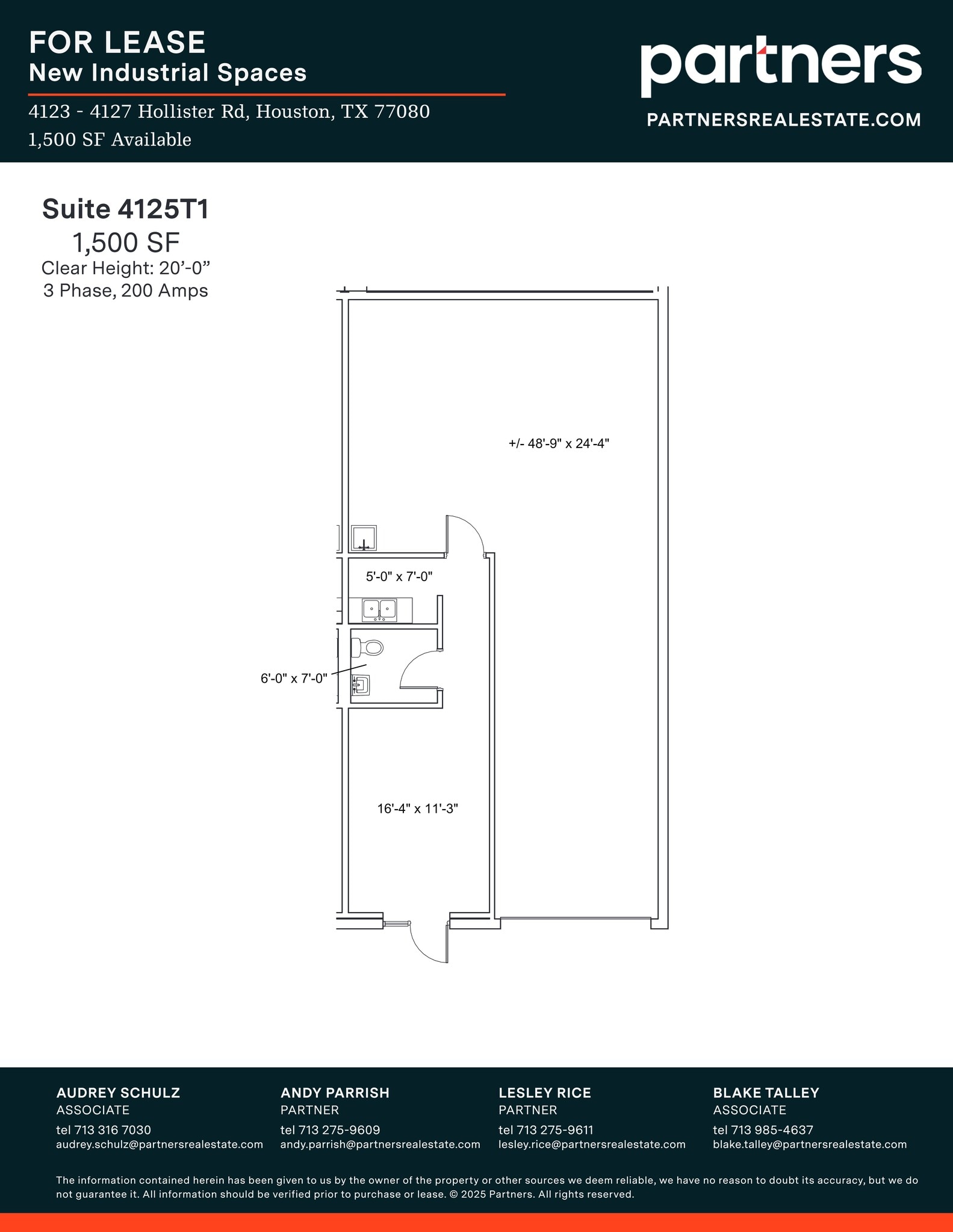 4125 Hollister Rd, Houston, TX à louer Plan de site– Image 1 sur 1