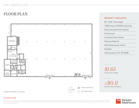 1401 Martin Ave, Santa Clara, CA à louer Plan d’étage– Image 1 sur 1