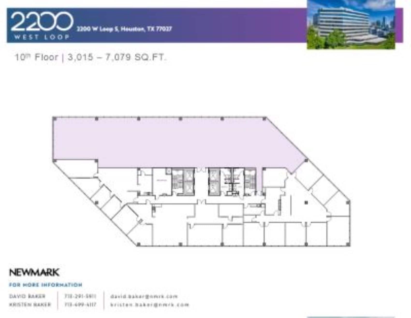 2200 West Loop South, Houston, TX à louer Plan d’étage– Image 1 sur 1