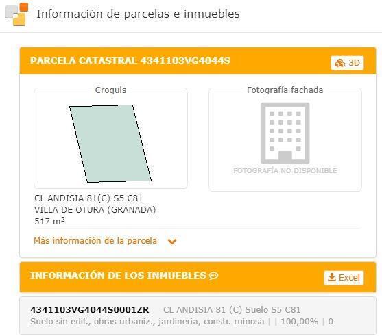 Calle Andisia, 1, Villa de Otura, Granada à vendre - Plan de site – Image 2 sur 2