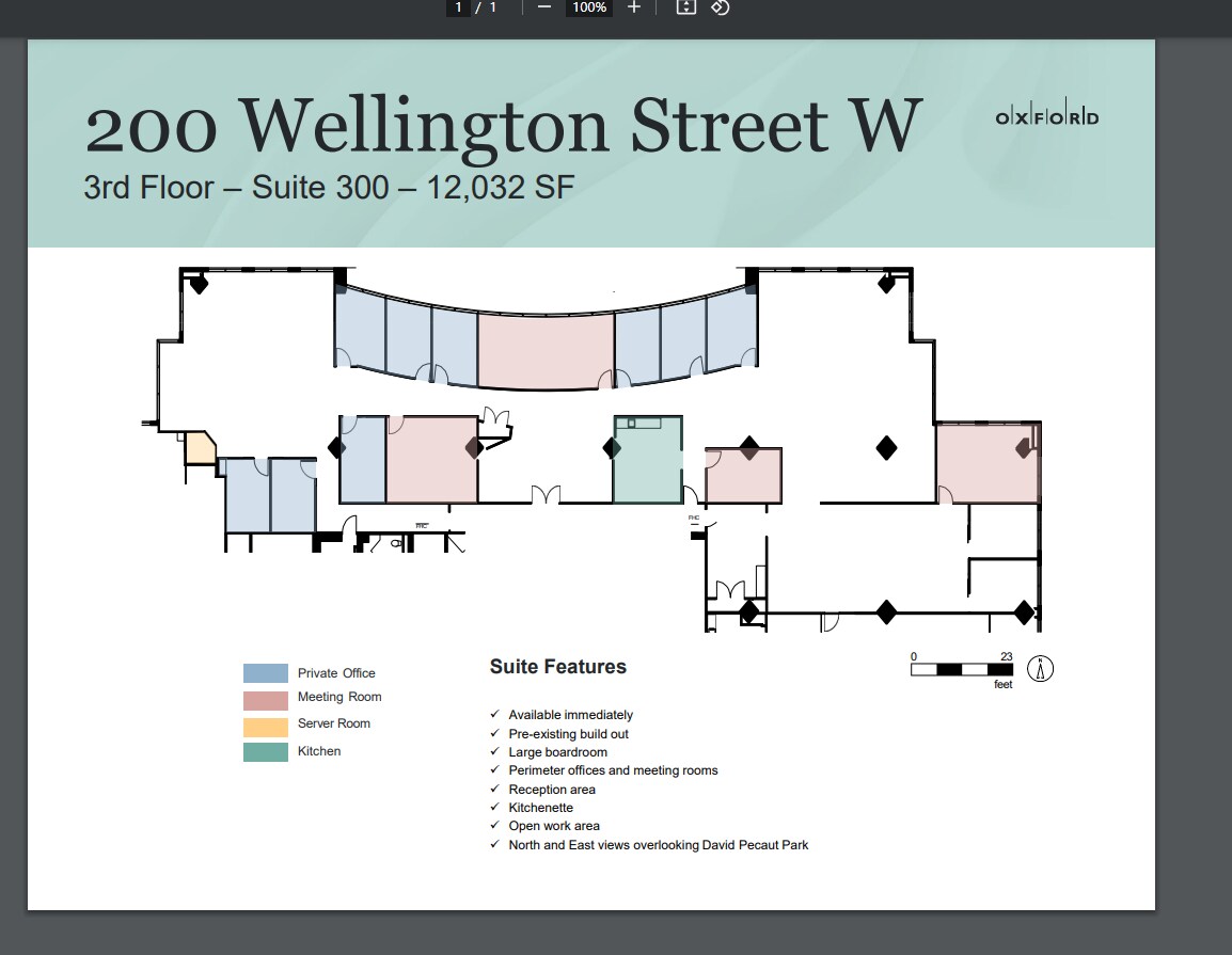 200 Wellington St W, Toronto, ON à louer Plan d’étage– Image 1 sur 1