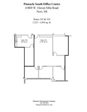 41850 W 11 Mile Rd, Novi, MI à louer Plan d’étage– Image 1 sur 1